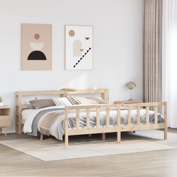 vidaXL Massivholzbett ohne Matratze 180x200 Kiefernholz 3305767