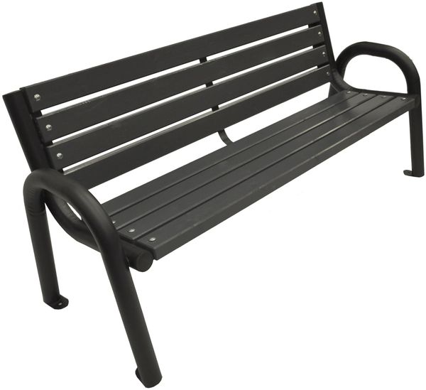 Primario Grande Gartenbank, Parkbank Holz - Gartenmöbel, Outdoor Bank mit 350kg Tragfähigkeit - Sitzbank Wetterfeste, Design Skandinavische (Primario Grau, 175cm - Gesamtlänge der Bank, CE)