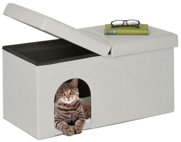 Katzenhöhle in Beige mit Deckel 10045087