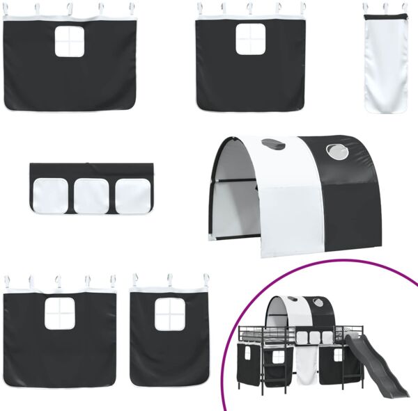 vidaXL Kinder-Etagenbett Schwarz 107 x 200 cm Metall 42020835 Bild 7