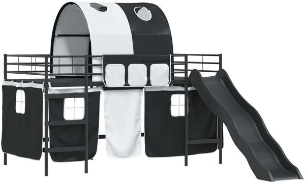 vidaXL Kinder-Etagenbett Schwarz 107 x 200 cm Metall 42020835 Bild 4