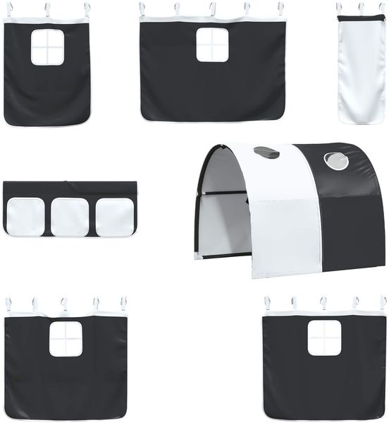 vidaXL Kinder-Etagenbett Schwarz 107 x 200 cm Metall 42020835 Bild 8