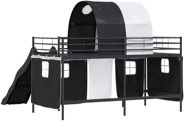 vidaXL Kinder-Etagenbett Schwarz 107 x 200 cm Metall 42020835 Bild 10