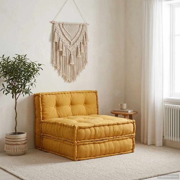 vidaXL Modulares Sofaelement Gelb 70x70x36 cm Stoff 4019039