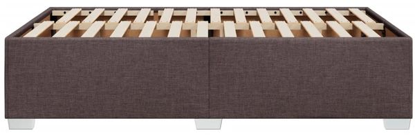 vidaXL Bettgestell ohne Matratze Dunkelbraun 120x200 cm Stoff 3284467 Bild 5