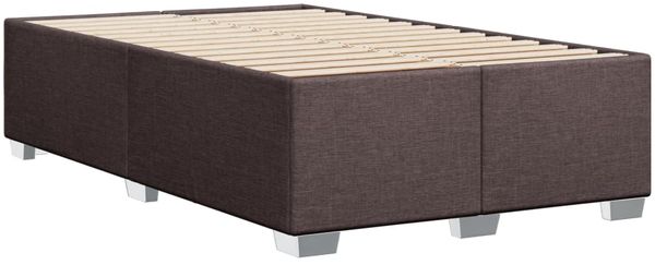vidaXL Bettgestell ohne Matratze Dunkelbraun 120x200 cm Stoff 3284467 Bild 6