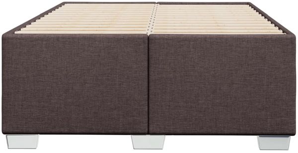 vidaXL Bettgestell ohne Matratze Dunkelbraun 120x200 cm Stoff 3284467 Bild 4