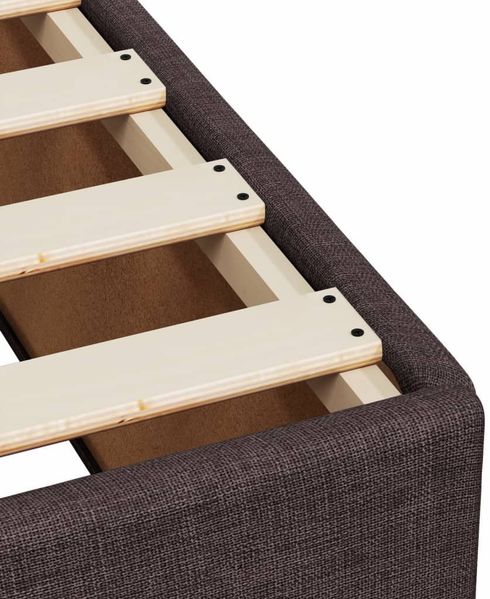 vidaXL Bettgestell ohne Matratze Dunkelbraun 120x200 cm Stoff 3284467 Bild 7