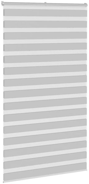 vidaXL Doppelrollo Hellgrau 120x230 cm Stoffbreite 115,9 cm Polyester 4014499 Bild 3
