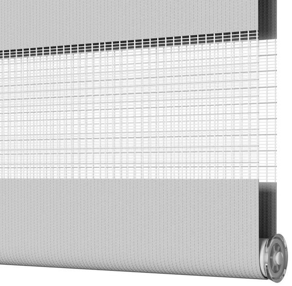vidaXL Doppelrollo Hellgrau 120x230 cm Stoffbreite 115,9 cm Polyester 4014499 Bild 12