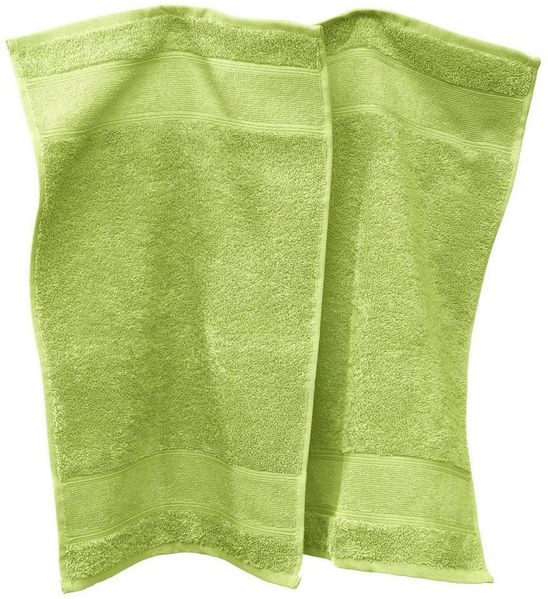 Erwin Müller Gästehandtuch Gästetuch "Karlsruhe" 2er-Pack, Frottier, Walk-Frottier Uni