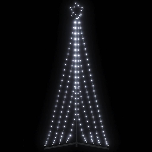 vidaXL Weihnachtsbaum-Beleuchtung 339 LEDs Kaltweiß 187 cm 4016429