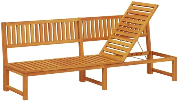 vidaXL Sonnenliege Braun 200 x 57 x 75cm Massivholz Akazie 4108111