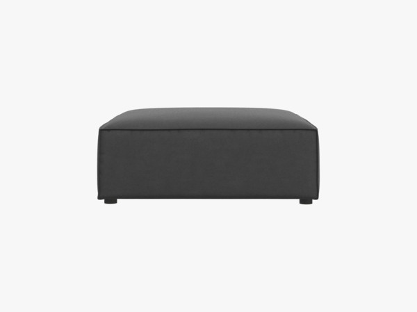 Micadoni Hocker Jodie 1-Sitzer Samt Bluvel Grau