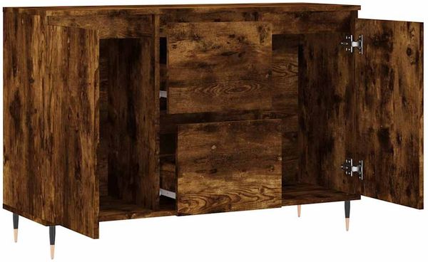 Sideboard, Kommode Räuchereiche 101,5x35x70 cm Holzwerkstoff j2292p Bild 6