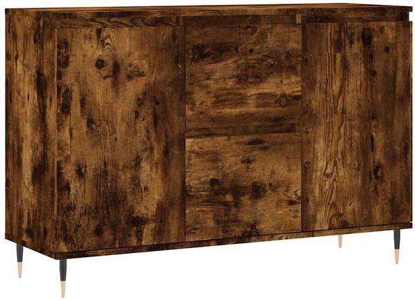 Sideboard, Kommode Räuchereiche 101,5x35x70 cm Holzwerkstoff j2292p
