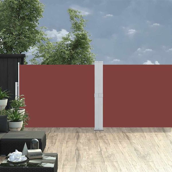 vidaXL Ausziehbare Seitenmarkise 140x1200 cm Braun 313390