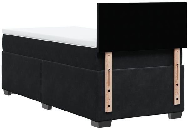 vidaXL Boxspringbett mit Matratze Schwarz 100x200 cm Samt 3286230 Bild 10