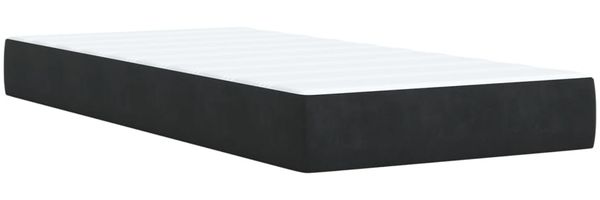 vidaXL Boxspringbett mit Matratze Schwarz 100x200 cm Samt 3286230 Bild 6