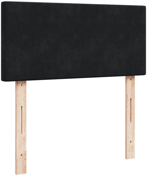 vidaXL Boxspringbett mit Matratze Schwarz 100x200 cm Samt 3286230 Bild 8