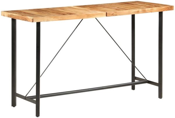 Bartisch, Stehtisch, Bistrotisch 180 x 70 x 107 cm Massivholz Akazie