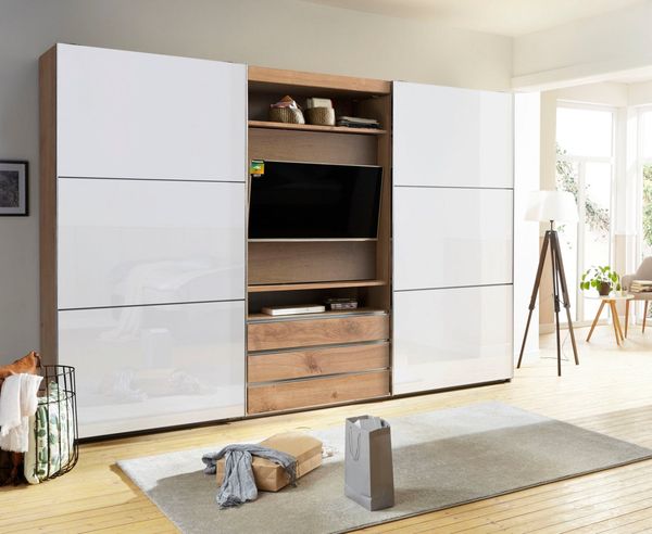 Funktions-TV-Schwebetürenschrank MAGIC GLAS