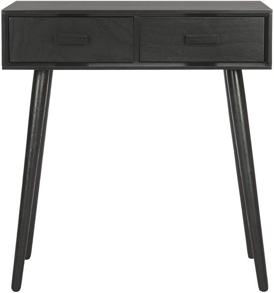 SAFAVIEH Modern Wooden Accent Table, in Black, 35 X 70 X 80