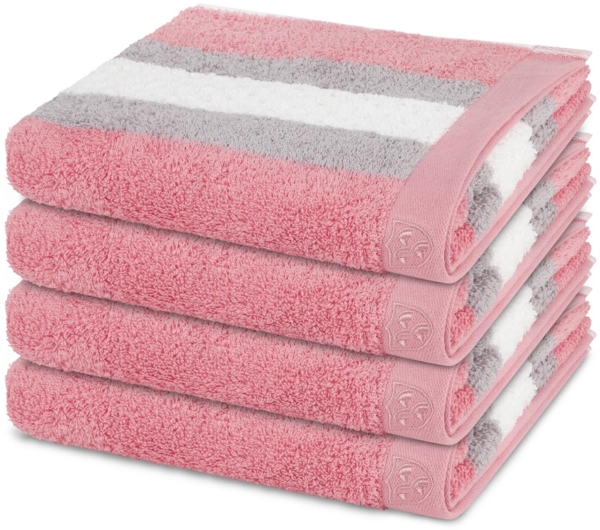 Ross Harmony 4 tlg. Frottier-Set - 4 X Handtuch (50 X 100cm) - 520 - Altrosa