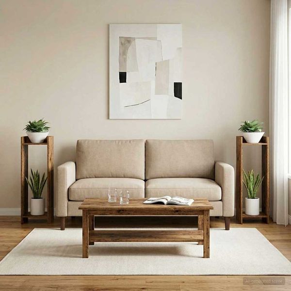 vidaXL Pflanzenständer 2 Stk. Altholz 30 x 30 x 100 cm Holzwerkstoff 899575