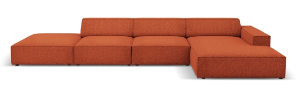 Micadoni Ecksofa Jodie 5-Sitzer Rechts Chenille Haga Terrakotta