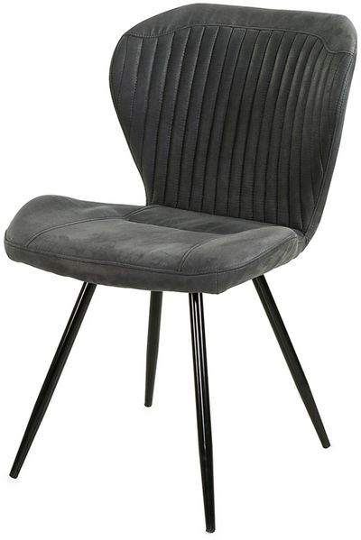 Stuhl Denmark / Düren, Metall, Mikrofaser, Grau, 54 x 86 x 64 cm