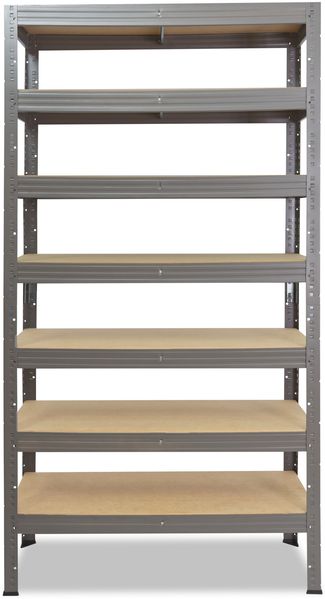 shelfplaza PRO 180x90x60 cm Schwerlastregal in grau mit 7 Böden und 142 kg Traglast pro Boden Bild 5