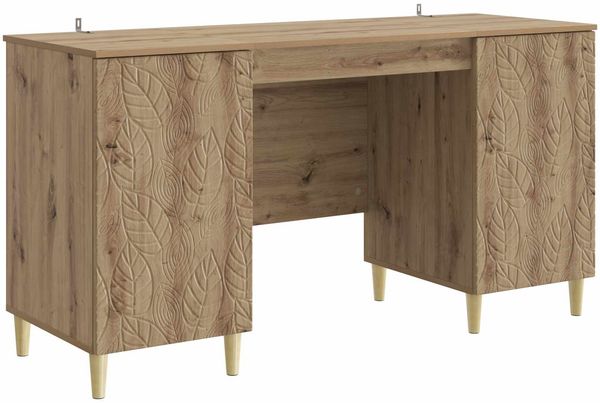 vidaXL Schreibtisch Artisan-Eiche Holzwerkstoff 142,5 x 50 x 75 cm 3414620