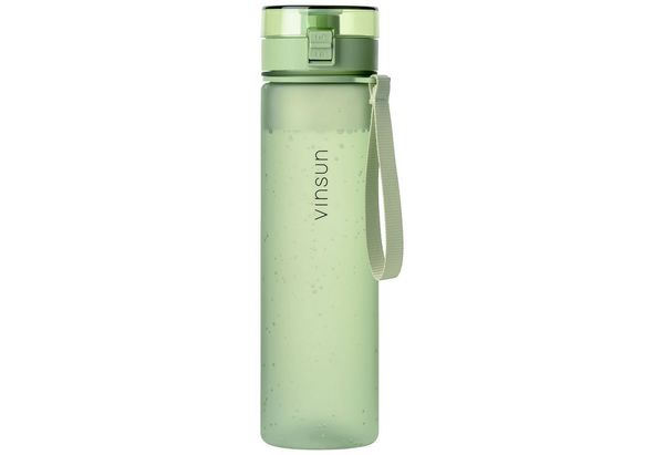 Vinsun Trinkflasche Tritan Sportflasche 1L - Wasserflasche BPA frei & Kohlensäure geeignet, Auslaufsicher, bruchsicher, geschmacksneutral, Einhand-Klicksystem