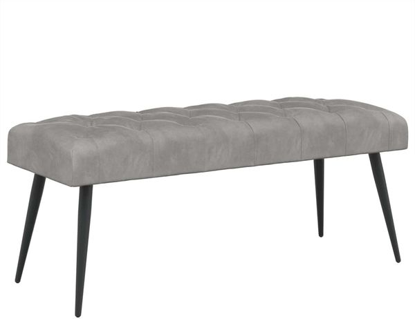 vidaXL Bank mit Knopfheftung Hellgrau 110 x 40 x 46 cm Samt 42038571
