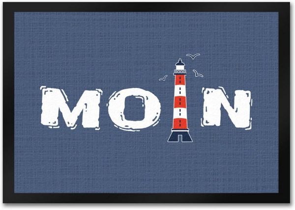 speecheese Fußmatte Fußmatte in 35x50 cm im maritimen Stil mit Spruch: Moin und Maritim