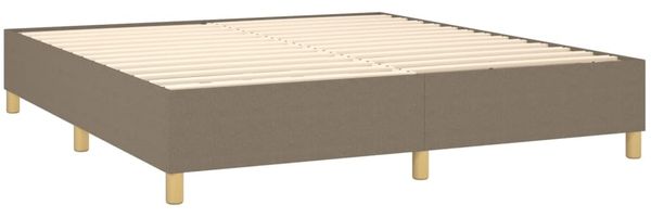 vidaXL Boxspringbett mit Matratze Taupe 160x200 cm Stoff 3128377 Bild 4