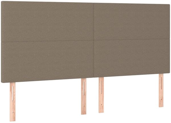 vidaXL Boxspringbett mit Matratze Taupe 160x200 cm Stoff 3128377 Bild 6