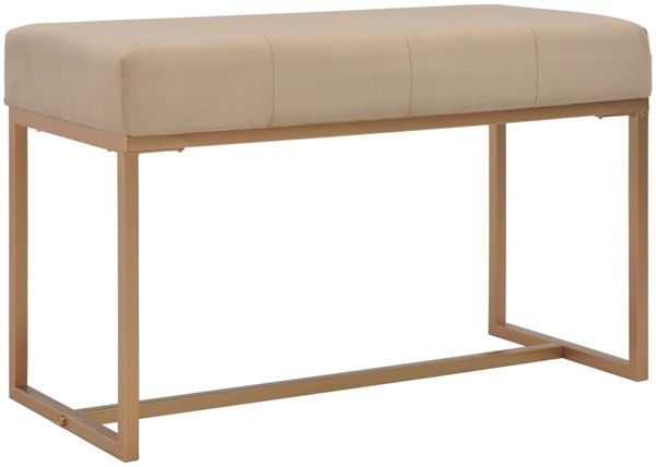 vidaXL Bank 80 cm Beige Samt 247559