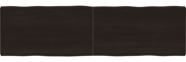 vidaXL Tischplatte 180x50x(2-6) cm Massivholz Behandelt Baumkante 364043