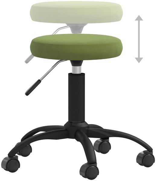vidaXL Bürostuhl Drehbar Hellgrün Samt, Drehbar [333176] Bild 6