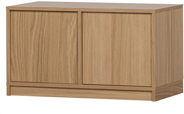 Modulschrank Modulair Eiche, modern mit Push-to-Open, natur, 44x77 cm, 2 Türen, 4 Fächer