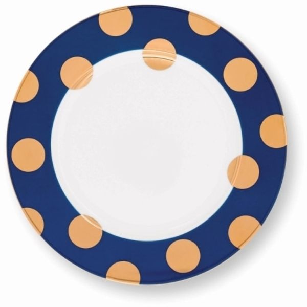 PIP Studio Set/2 Plates Dot Navy 23cm