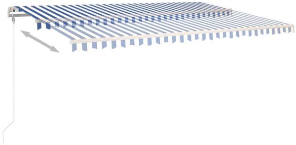 vidaXL Automatische Markise mit LED & Windsensor 500x350 Blau und Weiß 3069031 Bild 9