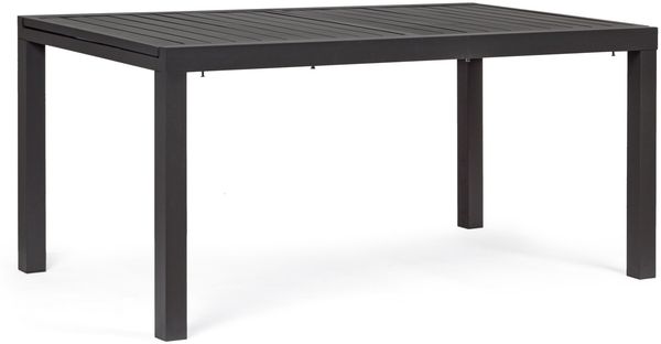 Gartentisch Edila aus Aluminium, ausziehbar und wetterfest, modern, anthrazit, für 8-10 Personen