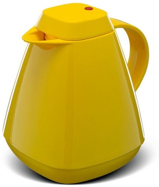 ROTPUNKT Isolierkanne 1,0 Liter 650 Glaseinsatz I hochwertig I Thermokanne I 24 Std heiß, (Kaffeekanne I Teekanne), robust und auslaufsicher