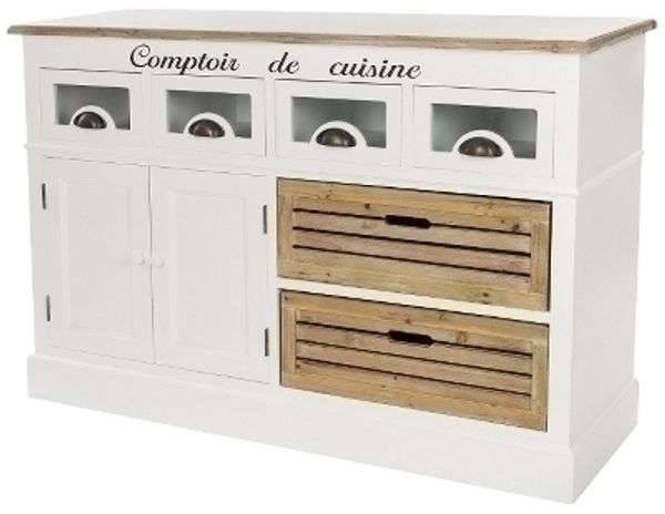 Anrichte Provence Comptoir de Cuisine MDF Holz&Weiß