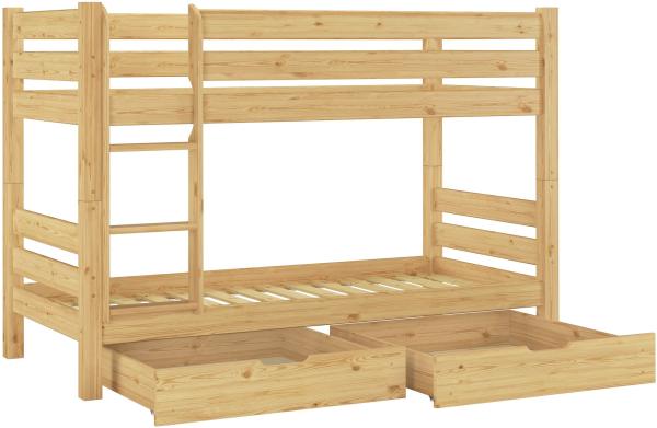 Erst-Holz Etagenbett Kiefer 90x200 cm, natur