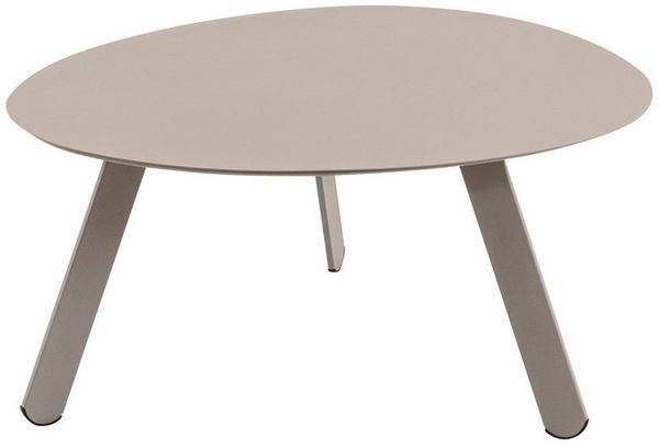 habeig Gartentisch Ovaler Beistelltisch aus Stahl, 74x60x36cm, Belastbar bis 25kg, aus Metall