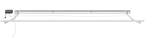 vidaXL Manueller Markisenrahmen mit LEDs Braun 4 x 2 m 3420559 Bild 5